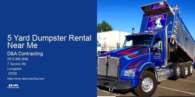 5 Yard Dumpster Rental Near Me